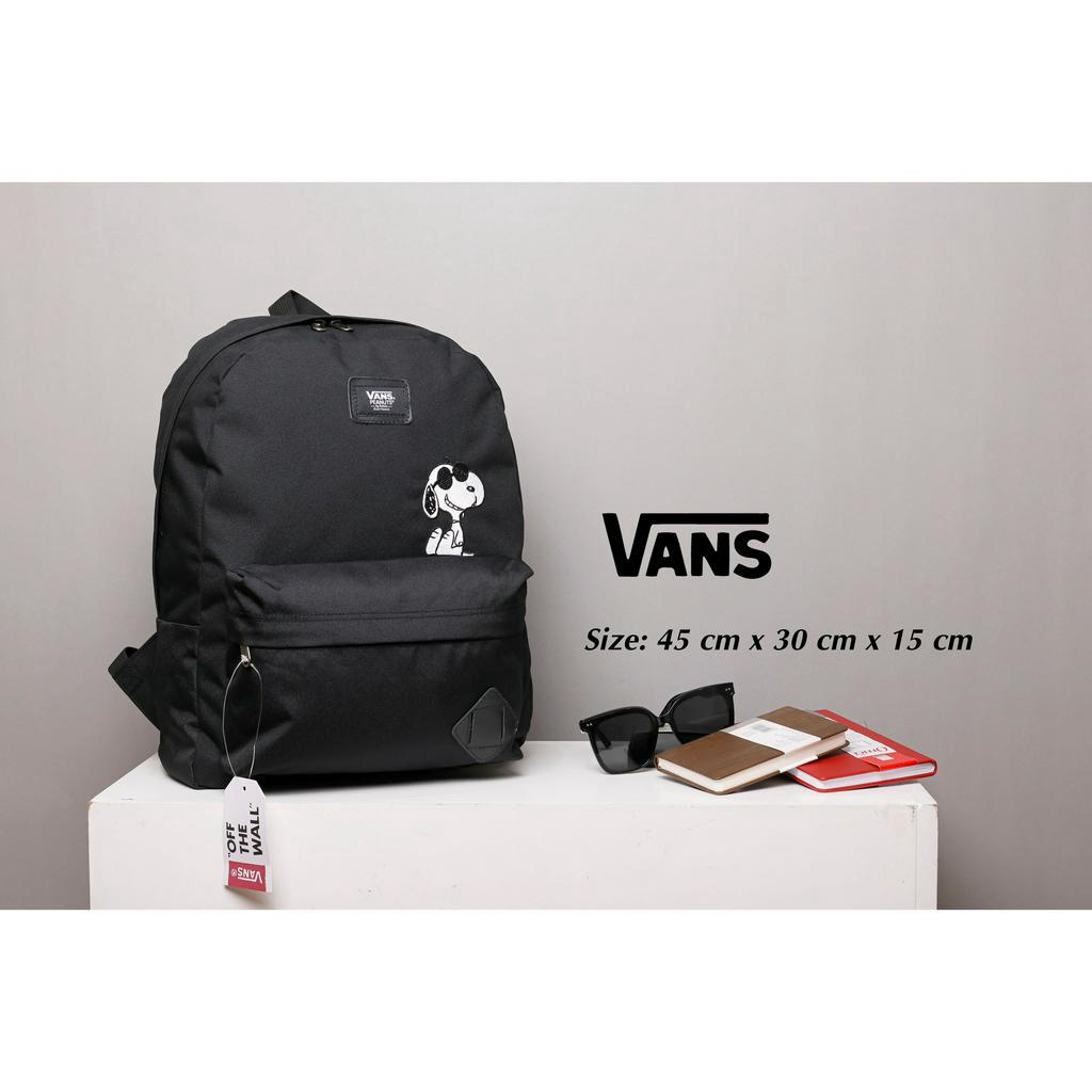 Balo Vans Snoopy Peanuts, Balo Van thời trang có ngăn đựng laptop đi học ulzzang đẹp rẻ chất vải cao cấp nam nữ