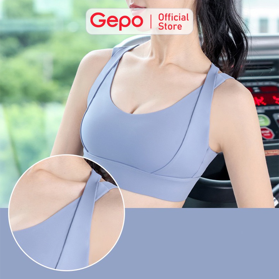 Áo bra tập gym yoga nữ cao cấp có mút ngực chống sốc GEPO GP208