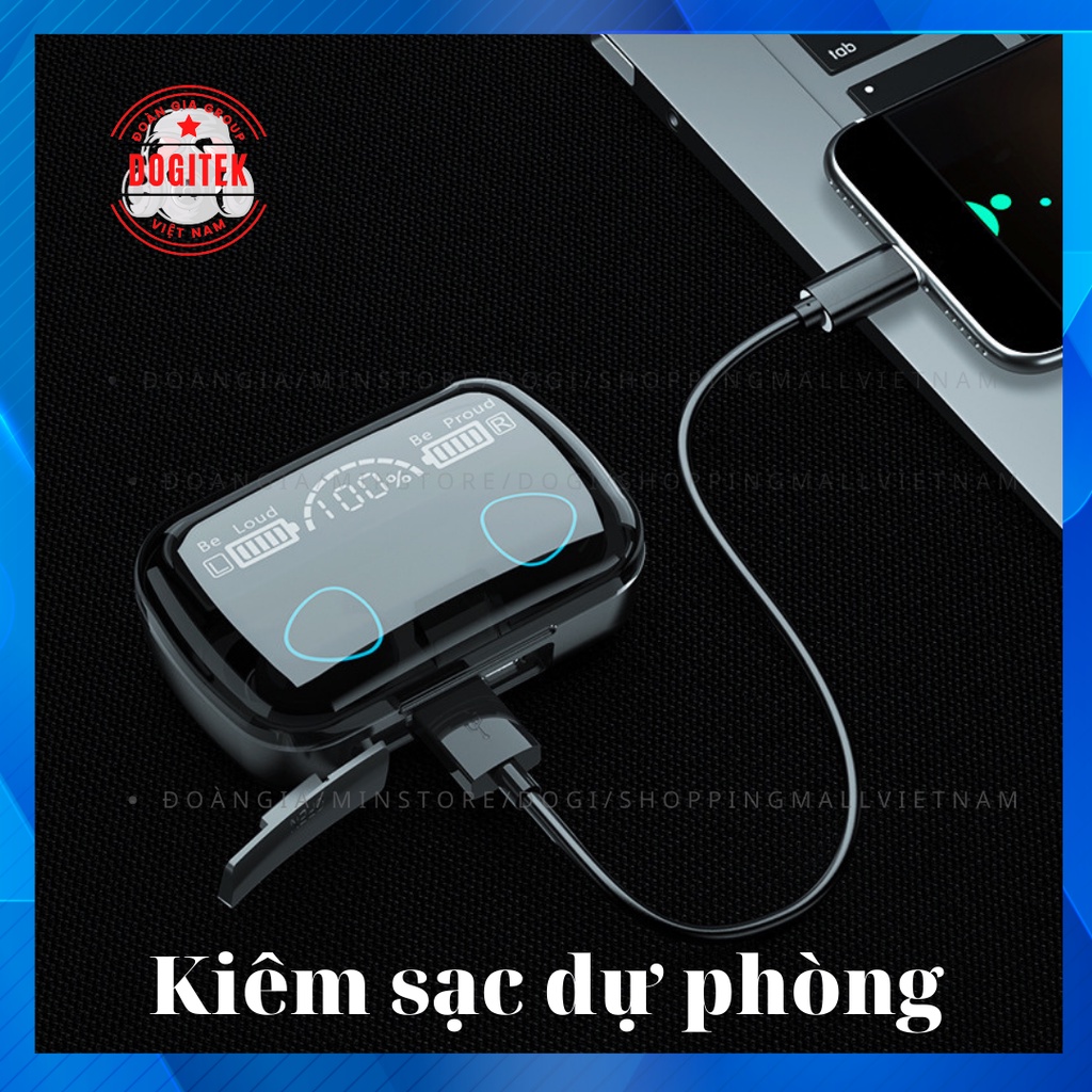 Tai Nghe Bluetooth M10 Chip 5.2 Pin Trâu, Nút Cảm Ứng Tự Động Kết Nối, Chống Nước, chống ồn ( Bản QT,tặng găng gaming)