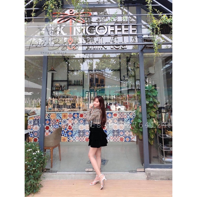 SANDAL CAO GÓT LOVIIE BASICS QUAI MẢNH - GIÀY CAO GÓT SANDAL GÓT NHỌN DÂY CHÉO THỜI TRANG G200522