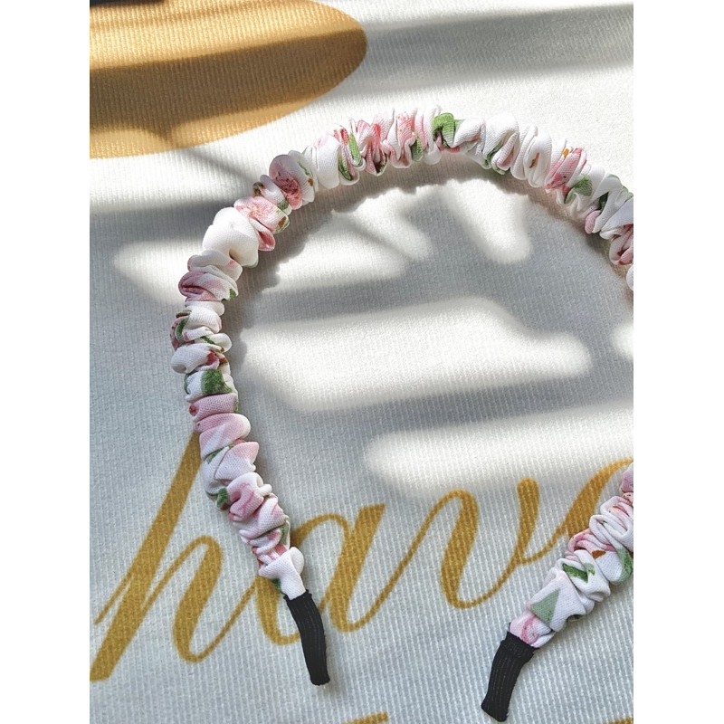Scrunchies/ Kẹp tóc/ Buộc tóc Hoa thun hồng