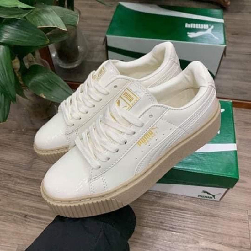 giày puma đế nâu chuẩn 11, da cực dày, dế cao êm
