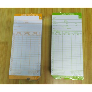 thẻ chấm công bằng giấy umei (combo 100 thẻ)