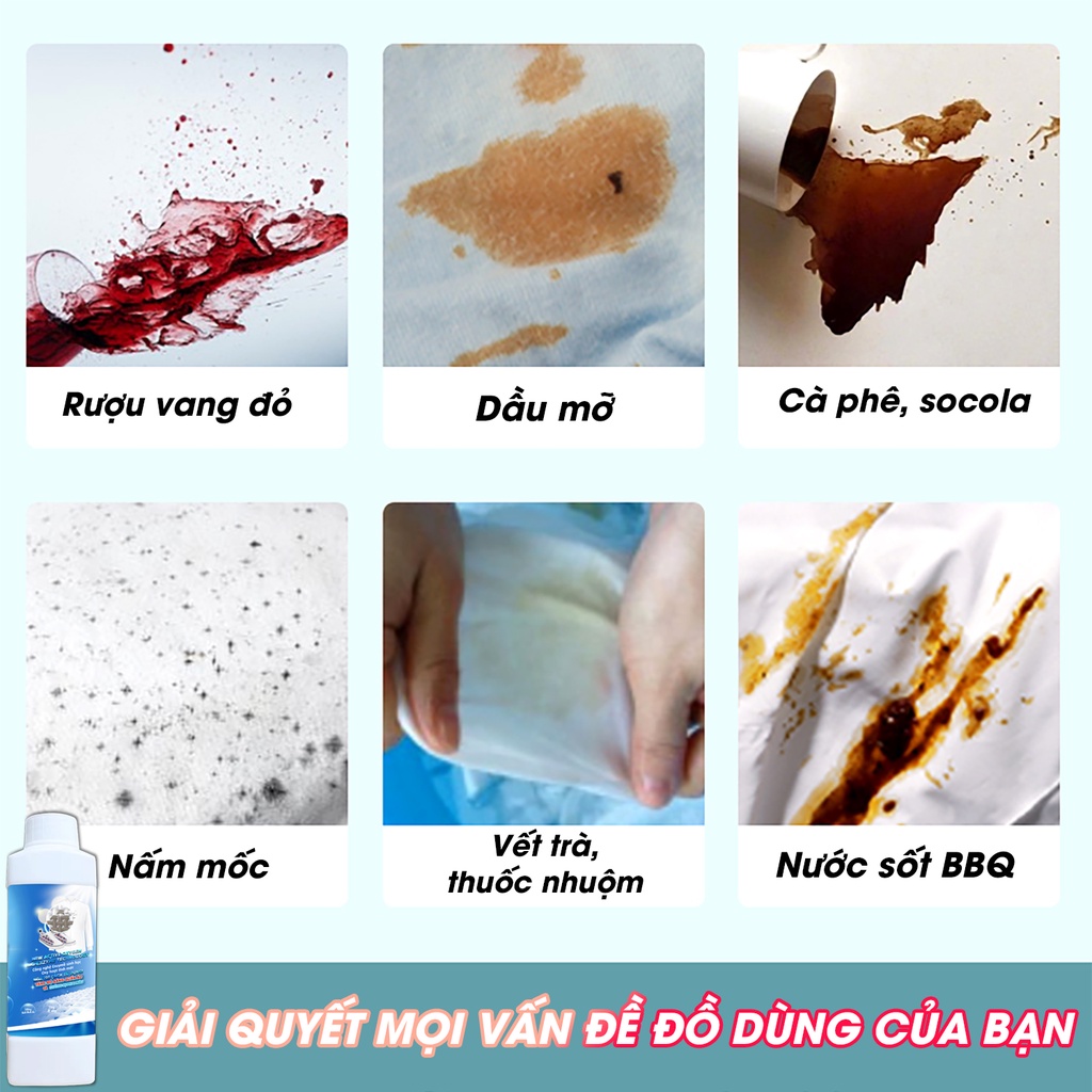 Bột tẩy trắng quần áo Oxi Clean Ximo Home đánh bay mọi vết bẩn cứng đầu ố vàng, nấm mốc 350g