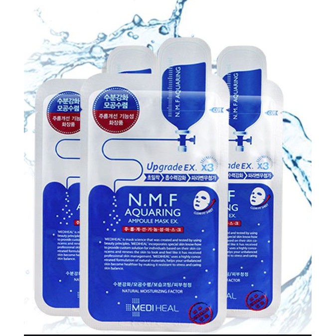 Mặt Nạ Cấp Ẩm Cho Da Mediheal N.M.F Aquaring Ampoule Mask Ex 27ml