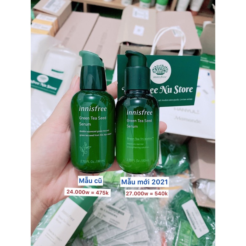 MẪU MỚI - Serum Trà xanh Innisfree Green Tea Seed Serum - Green Tea Tri - Biotics 2021