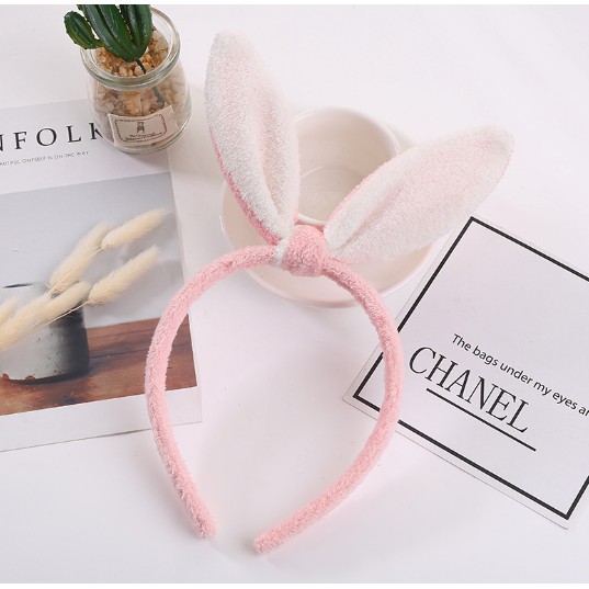 Cài tóc, băng đô trang điểm làm đẹp cho bạn gái hình tai thỏ nhung