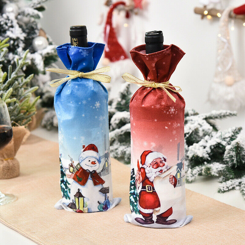 Áo Bọc Chai Rượu Trang Trí Phong Cách Giáng Sinh