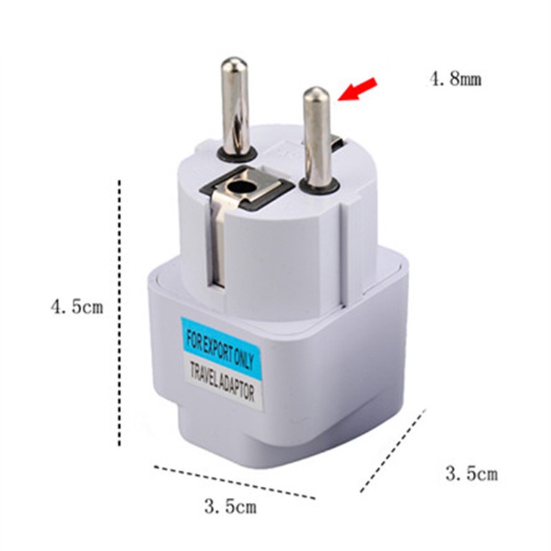 Ổ Chuyển Đổi Phích Cắm Từ 3 Chân Sang 2 Chân An Toàn Chịu Nhiệt Độ Cao 220V Loại Tròn PCD02