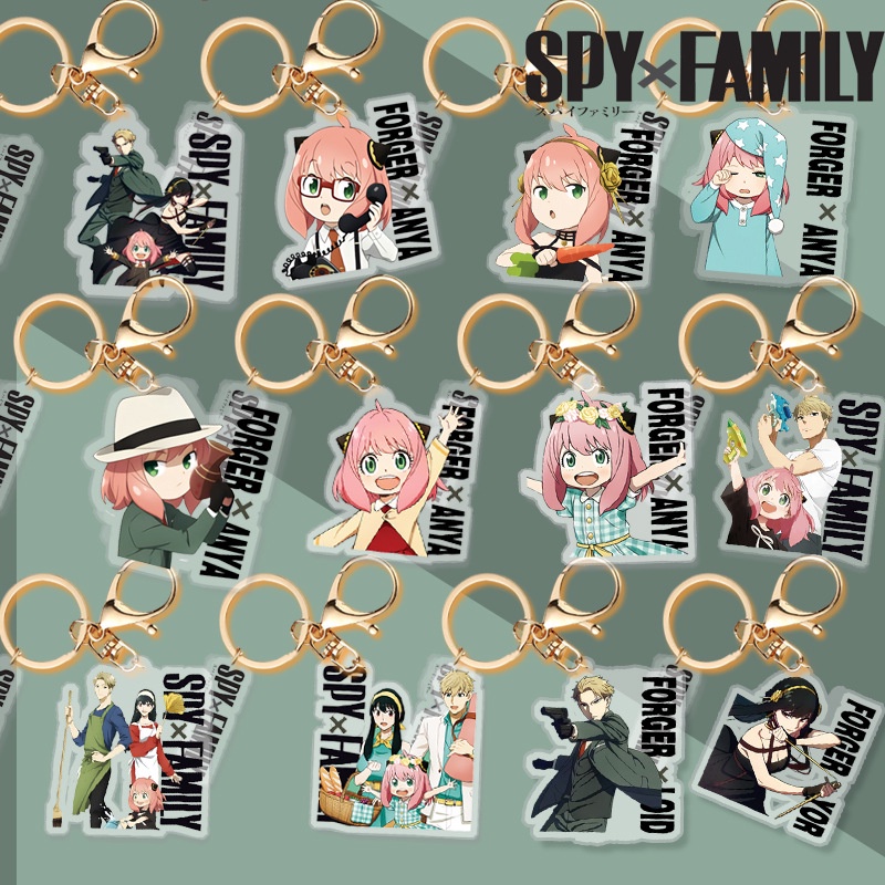 Móc Khóa Nhựa Acrylic Hai Mặt Hình Nhân Vật Hoạt Hình Dễ Thương