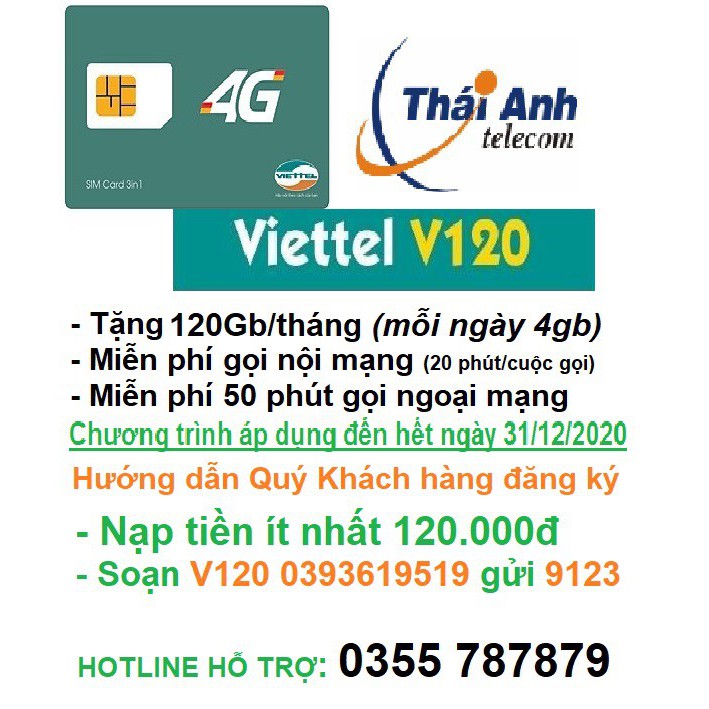 Sim Viettel đẹp trả trước đầu 09, tam hoa, lộc phát gói cước V120, V90 đồng giá 250.000đ