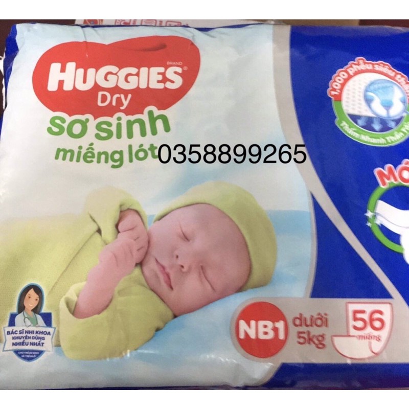 Miếng lót sơ sinh Huggies NB1 bịt 56 miếng/ NB1 100 miếng/ NB2 bịt 60 miếng