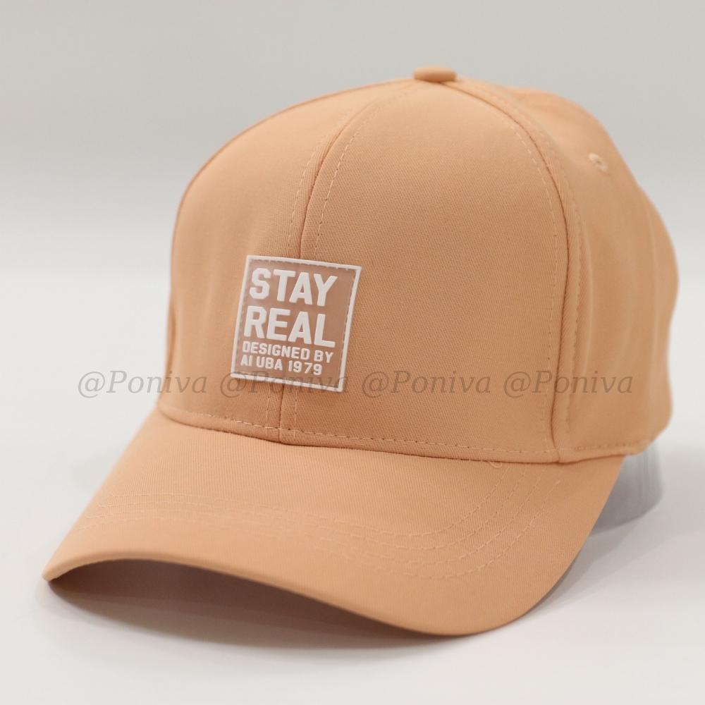 Mũ lưỡi trai ❤️Nón kết phối tem cao su non in stay real chất kaki cao cấp form unisex phong cách Ulzzang PONIVA siêu hot