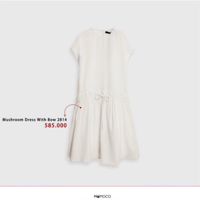 Váy Nữ Dáng Xòe MOMOCO Chất Vải Cao Cấp Thiết Kế Tay Liền Có Dây Nơ Rút M1773