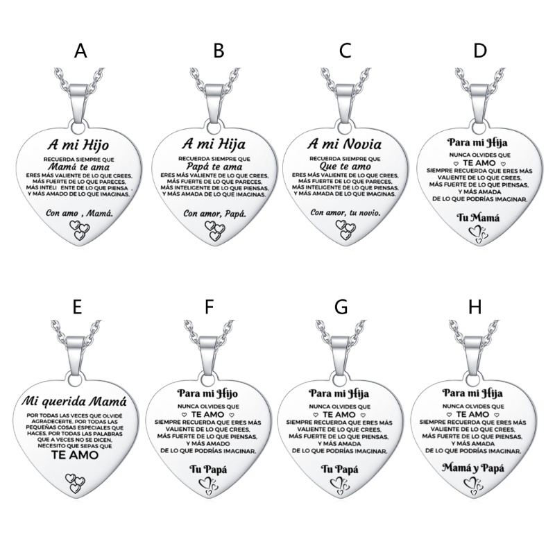 Vòng cổ Mặt Trái Tim Khắc Chữ Cho Gia Đình