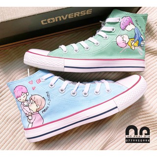 Cặp đôi Mean - Plan của 'Love By Chance' giày vẽ tay