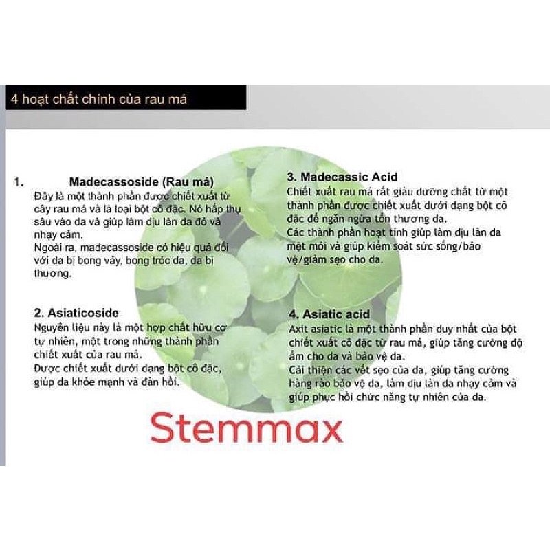 Mặt nạ tế bào gốc Stemmax phục hồi, cấp ẩm, nâng cơ da