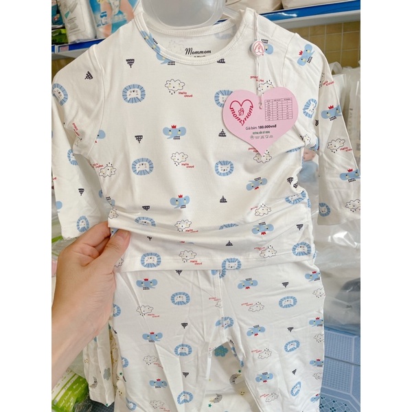 (MomMom/Avaler)Bộ cộc tay/dài tay sợi tre cao cấp MomMom(sp mới của Avaler)size từ 6-9m đến 3-4y