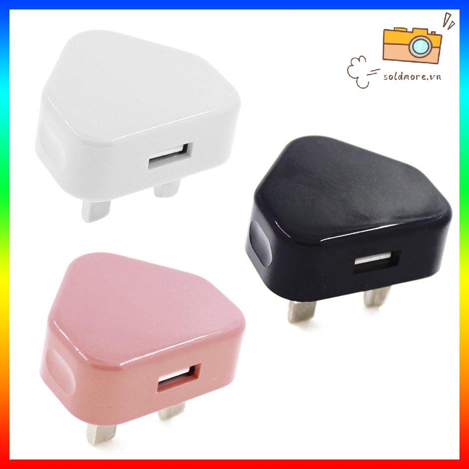 POWER Ổ Cắm Sạc 3 Chấu Usb Uk Tiện Dụng