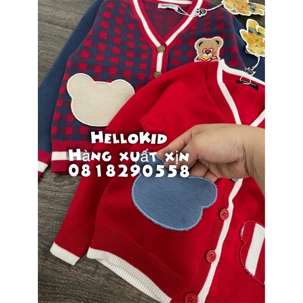 A451 - Áo khoác cardigan Paw bé trai &amp; bé gái