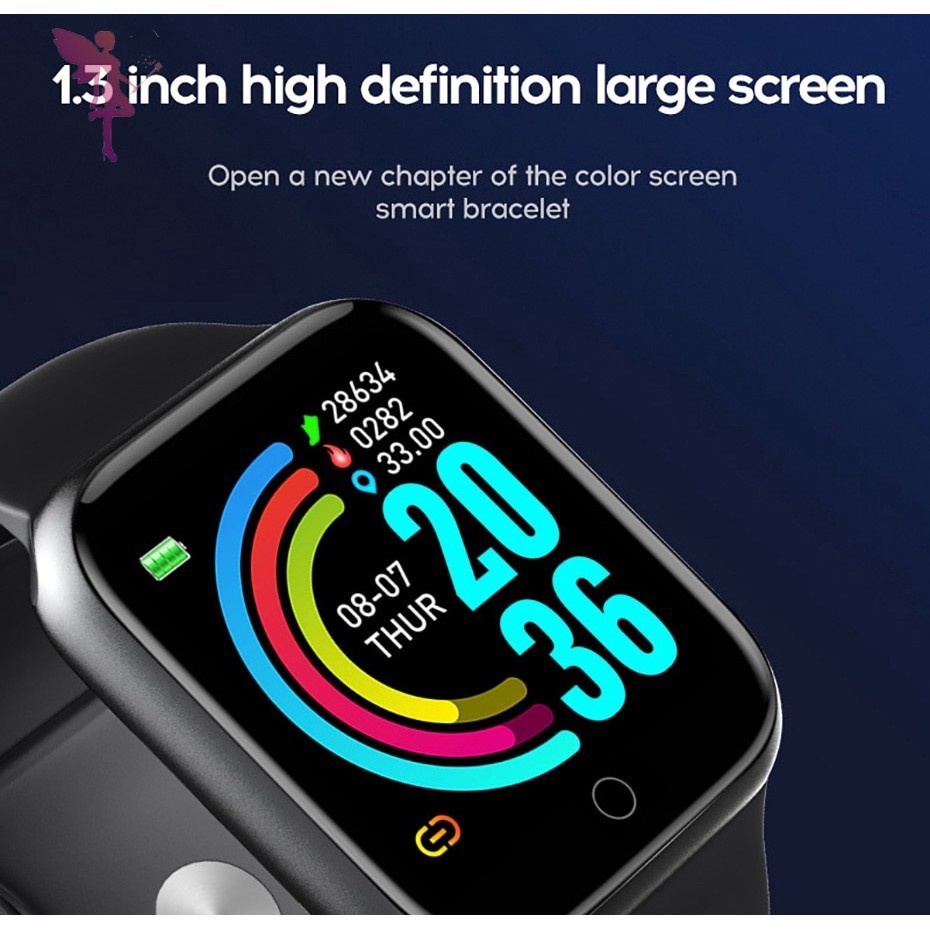 Đồng Hồ Thông Minh Y68 Theo Dõi Nhịp Tim/Huyết Áp Chất Lượng Cao