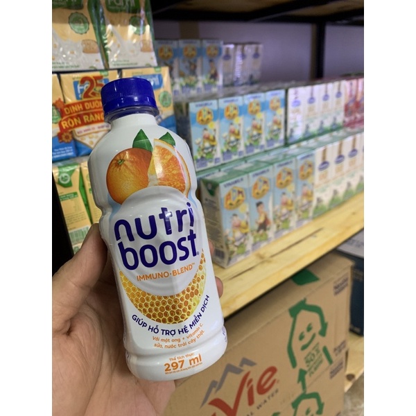 Thùng 24 chai sữa trái cây Nutriboost chai 297ml