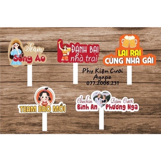 Set 10 hashtag cầm tay đám cưới ( khách chọn mẫu )