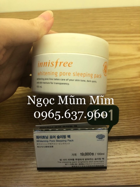 Mặt Nạ Ngủ Innisfree Whitening Pore Sleeping Pack