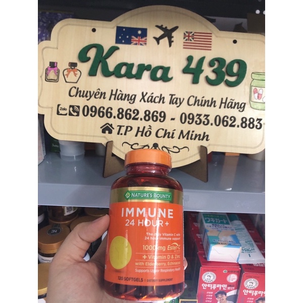 Viên uống hỗ trợ miễn dịch 24h IMMUNE 24 HOUR + Nature’s Bounty