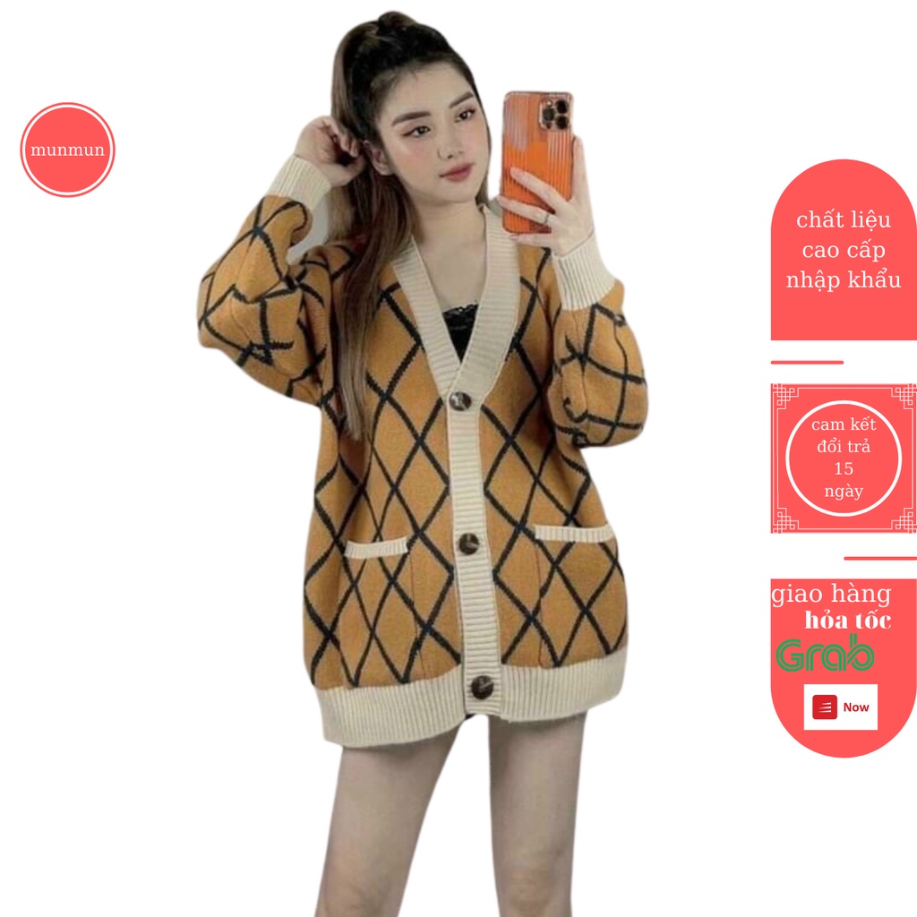 áo khoác len, áo cardigan dệt kim munmun siêu hot