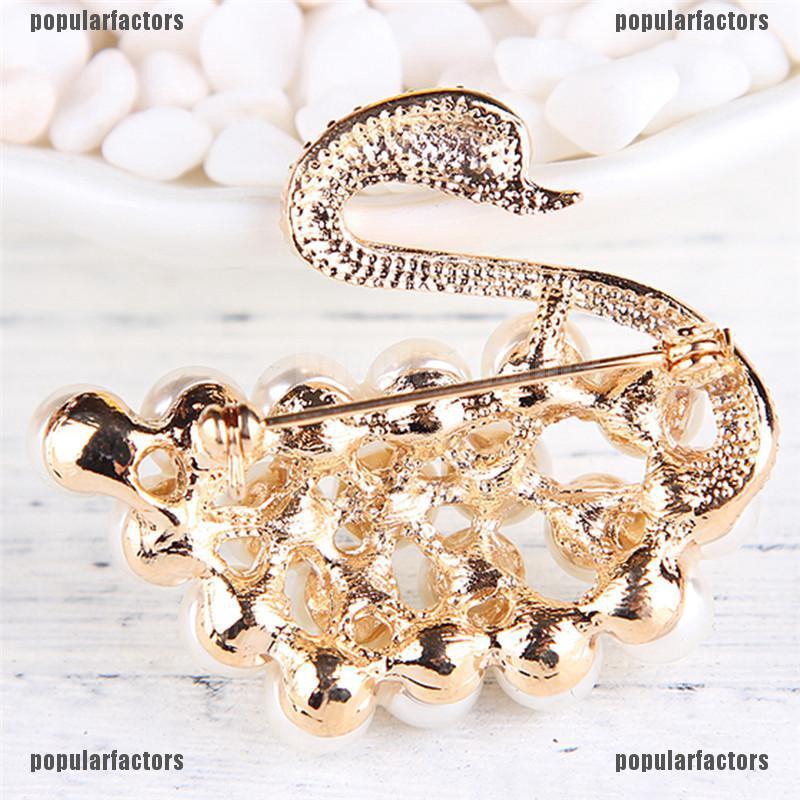 Bông Tai Thiên Nga Đính Ngọc Trai Sang Trọng