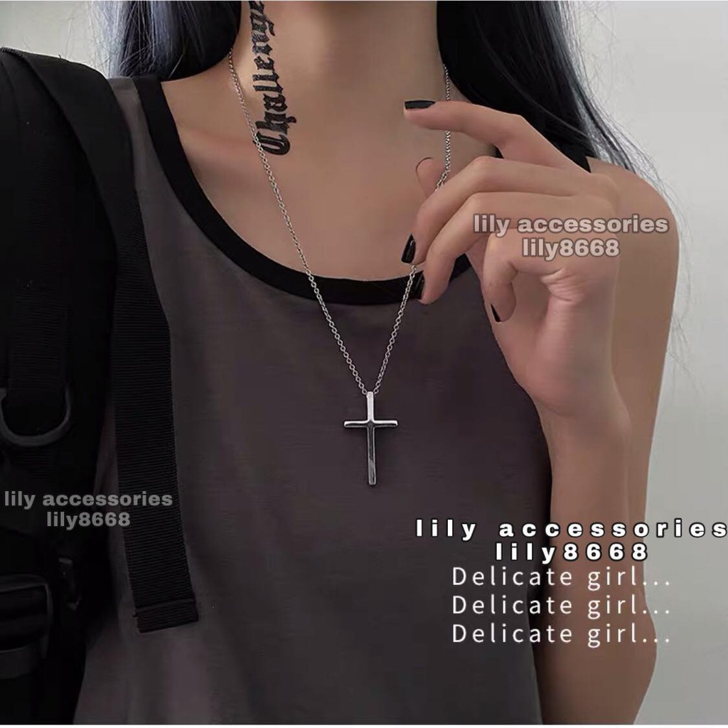 Dây chuyền titan thánh giá không gỉ không đen cho nam và nữ unisex BTS
