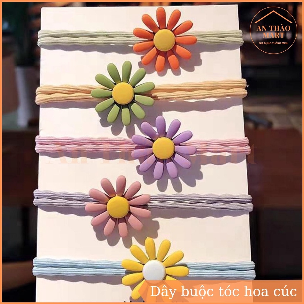 Dây Cột Tóc Hình Hoa Cúc Dễ Thương