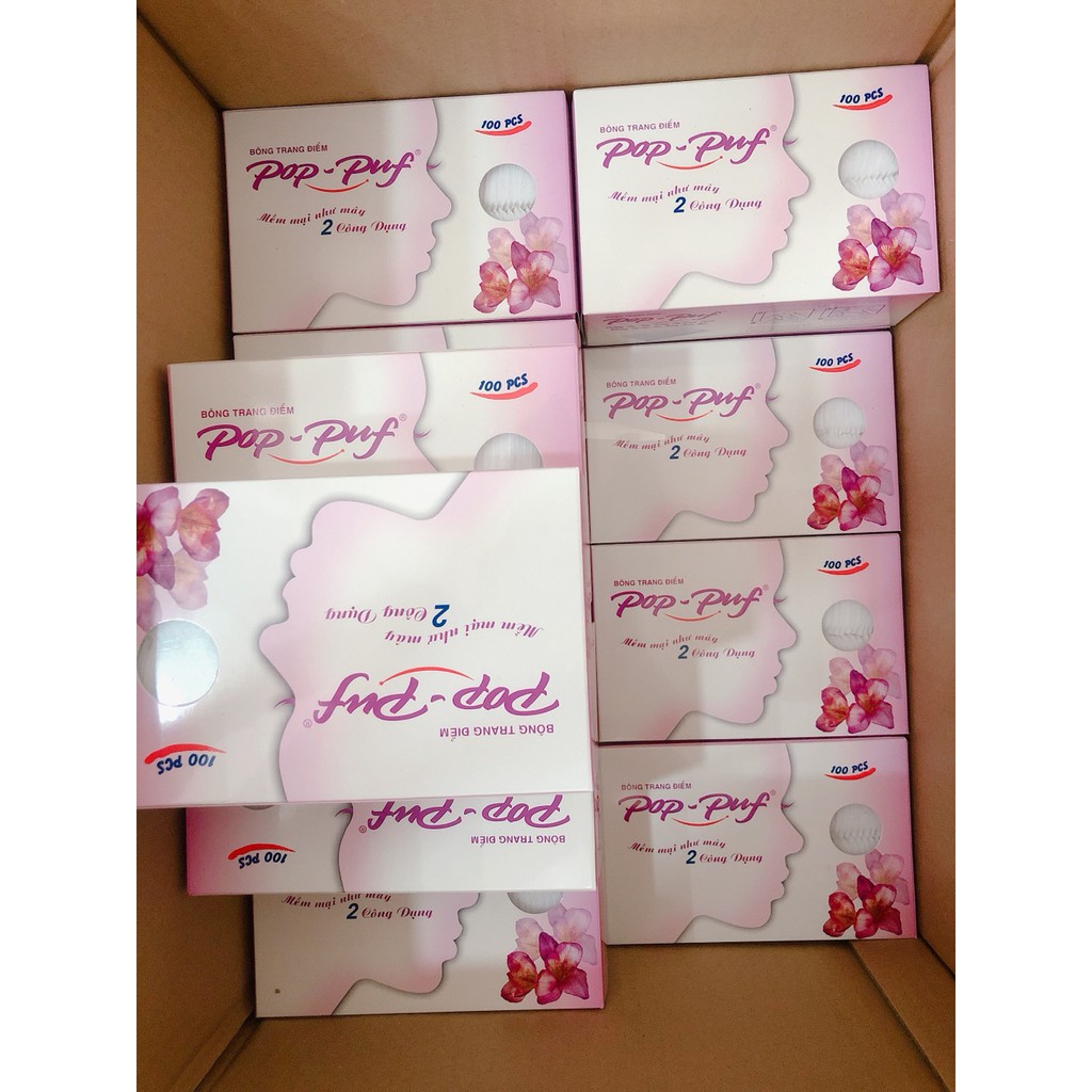 Bông tẩy trang 100 miếng đóng hộp | BigBuy360 - bigbuy360.vn