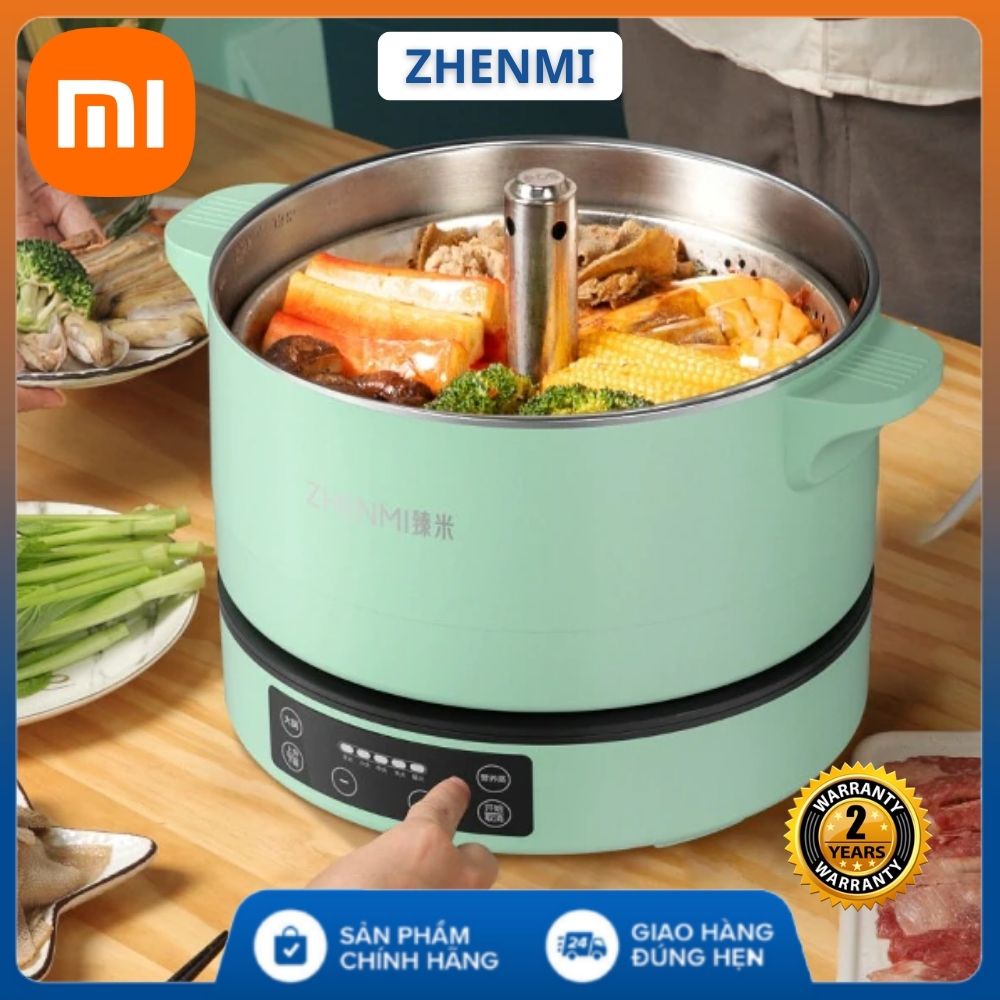Nồi lẩu điện đa năng tháng máy Xiaomi Zhenmi 4L , bếp từ mini thông minh công suất 1500W thiết kế Inox 304 cao cấp chính