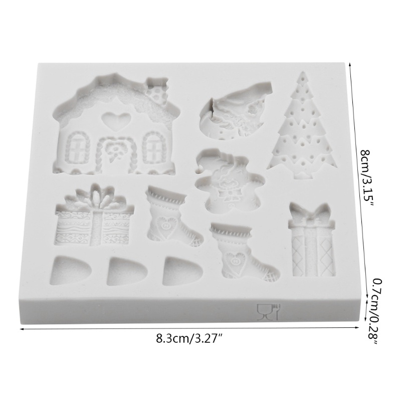 Khuôn Silicone Tạo Hình Làm Bánh Kẹo Hình Chủ Đề Giáng Sinh