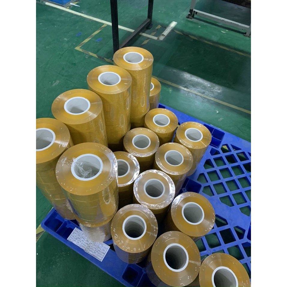 Băng dính đục dán thùng carton đóng hàng bao bền chặt giá rẻ kích thước 48mm dài 100m