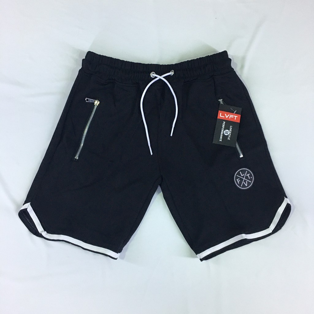 Quần LVFT thun POLY thể thao màu đen đỏ xám co giãn 4 chiều form Body thấm mồi hôi