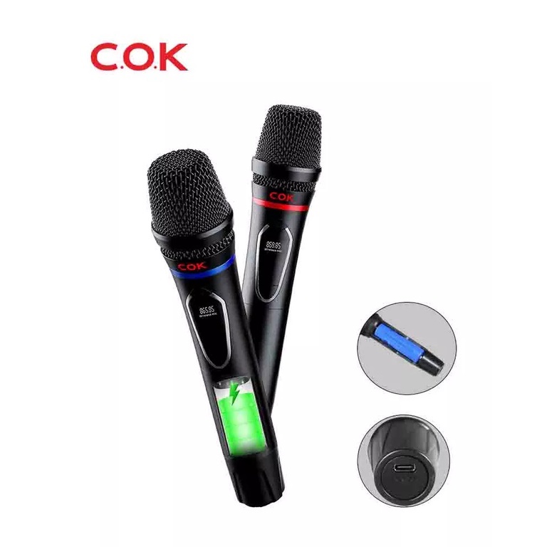 Bộ 2 Micro Không Dây COK ST-1100 Bảo Hành 12 tháng Micro Chuyên Dành Cho Mọi Loa Kéo Và Âm Ly Đổi Mới Trong Vòng 7 Ngày