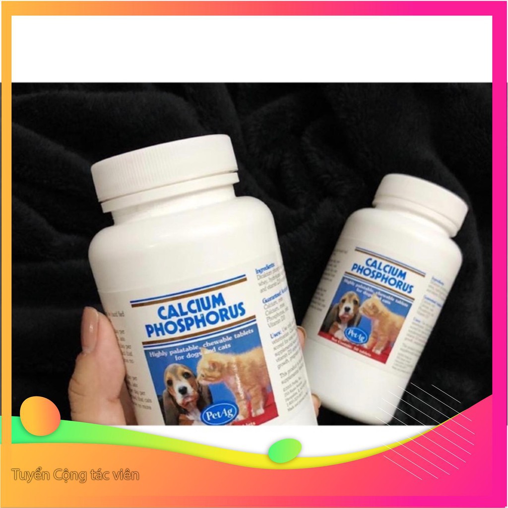 Canxi Cho Chó Mèo Calcium Phosphorus hộp 50 viên