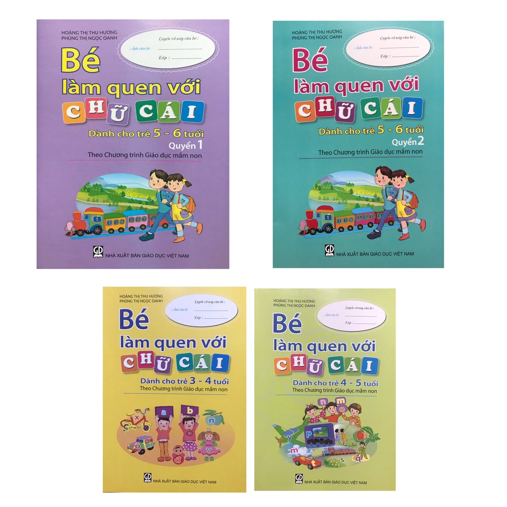 Sách Combo Bé làm quen với chữ cái theo chương trình giáo dục mầm non ( 4 cuốn )