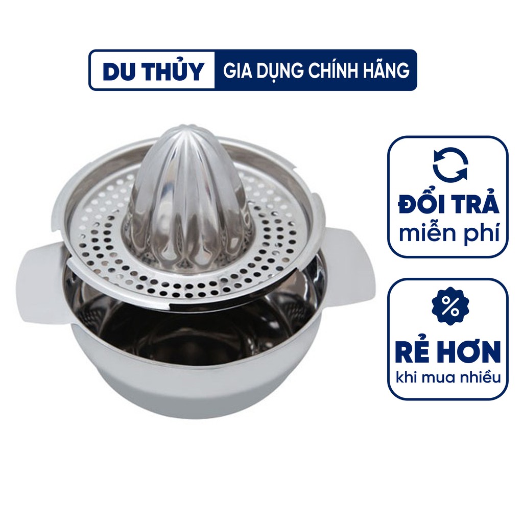 Vắt nước cam Inox 500ml chất liệu inox, nhựa acrylic không mùi an toàn cho sức khỏe, màu trắng-xanh-cam-hồng-lá-dương