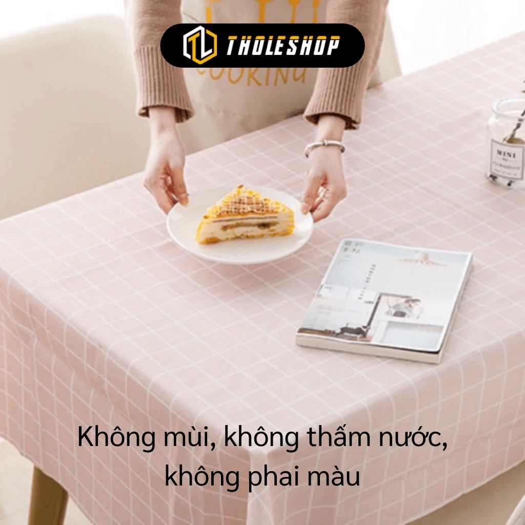 [SGD] Khăn Trải Bàn - Khăn Trải Bàn Kẻ Caro, Nhựa PVC Chống Thấm Nước, Trang Trí Bàn Ăn 9531