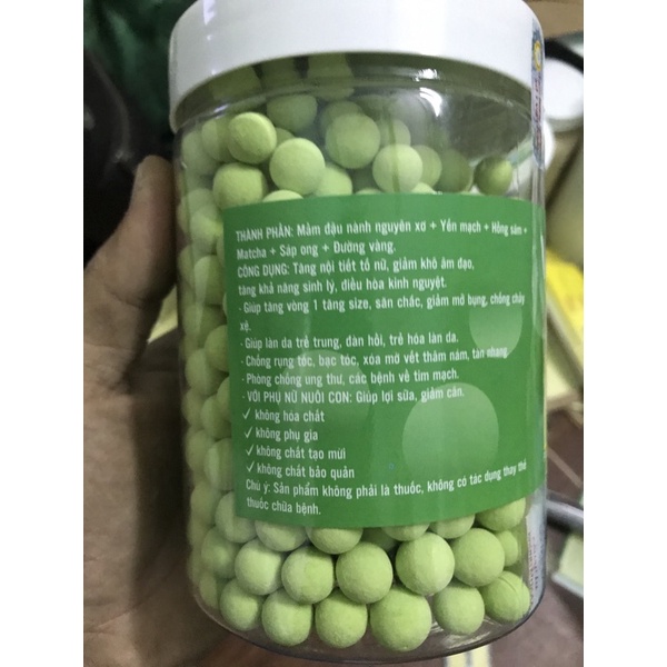 Combo 10 hũ viên nghệ mật ong, 10 hũ viên mầm matcha