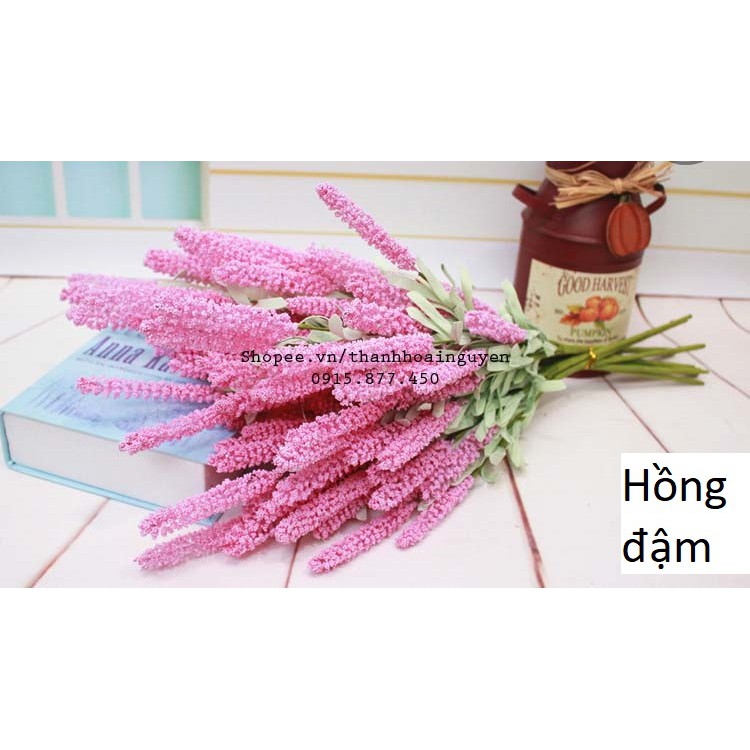 Cành hoa Lavender xốp phụ kiện chụp ảnh và trang trí nhà cửa ( hoa giả hoa nhựa )