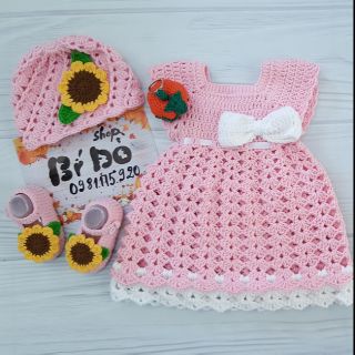 Set váy sò - Đồ len handmade cho bé !!