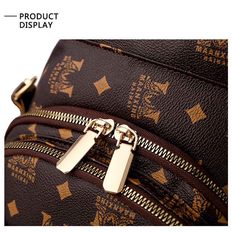 Balo da CHUWANGLIN in chữ thời trang vintage