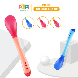 Thìa ăn dặm báo nóng silicon đồ dùng cho bé giúp trẻ ăn ngoan ngon miệng