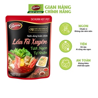 Nước dùng lẩu tứ xuyên barona 140g tươi ngon chuẩn vị không cần nêm nếm - ảnh sản phẩm 1