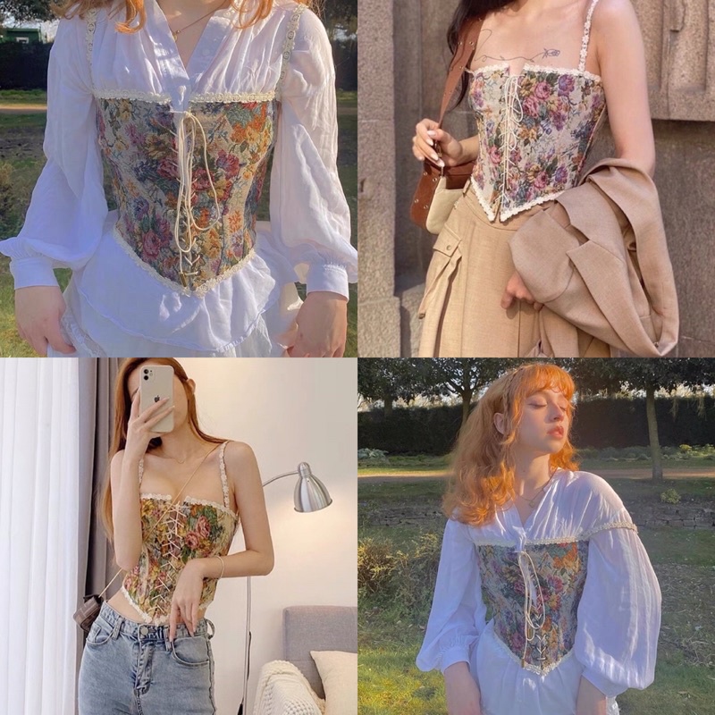 Áo Yếm Thổ Cẩm Retro Cá Tính A1